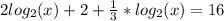 2log_2(x)+2+\frac{1}{3} *log_2(x)=16