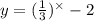y = ( \frac{1}{3} ) ^{ \times } - 2