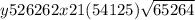 y526262x21(54125) \sqrt{65264}
