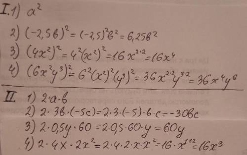 1)Знайти квадрат виразу:a,-2,5b,4x²,6x²y³ 2)Знайти подвійний добуток:a і b,3b і -5c 0,5y і 6 0,4x і