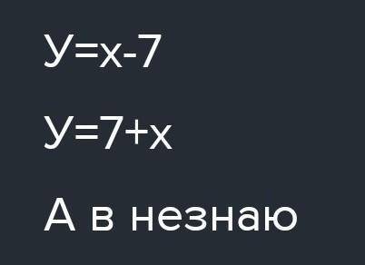 Для каждой функции запишите область определения и множество значений функции:а) у= х-7​