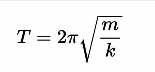 Формулы периода колебаний математического и пружинного маятника​
