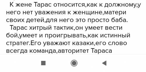 План по образу Тараса Бульба. 1.Внешний облик. 2.Черты характера 3. Образ жизни, его стремление. 4.