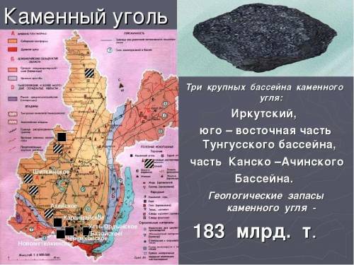 Места и добычи каменного угля в Иркутской области