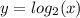 y = log_{2}(x) \\