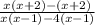 \frac{x(x + 2) - (x + 2)}{x(x - 1) - 4(x - 1)}