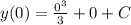 y(0)=\frac{0^{3} }{3} +0+C