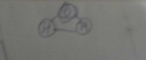 Нарисуй схему молекулу воды​