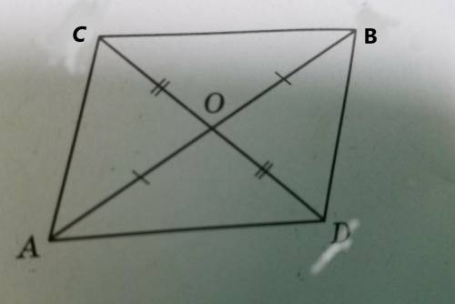 Відрізки АВ і СD перетинаються в точці O так, що А0= OB, DO = CO .Довести, що трикутник AOC = трикут