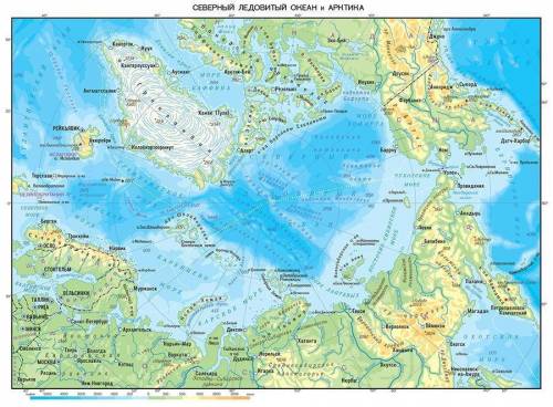 Опиши Северно Ледовитый океан по плану 1.Положение океана относительно условных линий на карте:экват