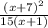 \frac{(x+7)^{2}}{15(x+1)}