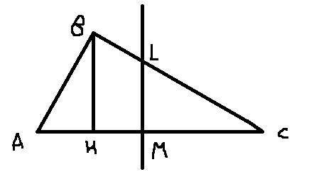 висота трикутника ділить основу у відношенні 3:7. в якому відношенні серединний перпендикуляр до осн