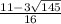 \frac{11 - 3 \sqrt{145} }{16}