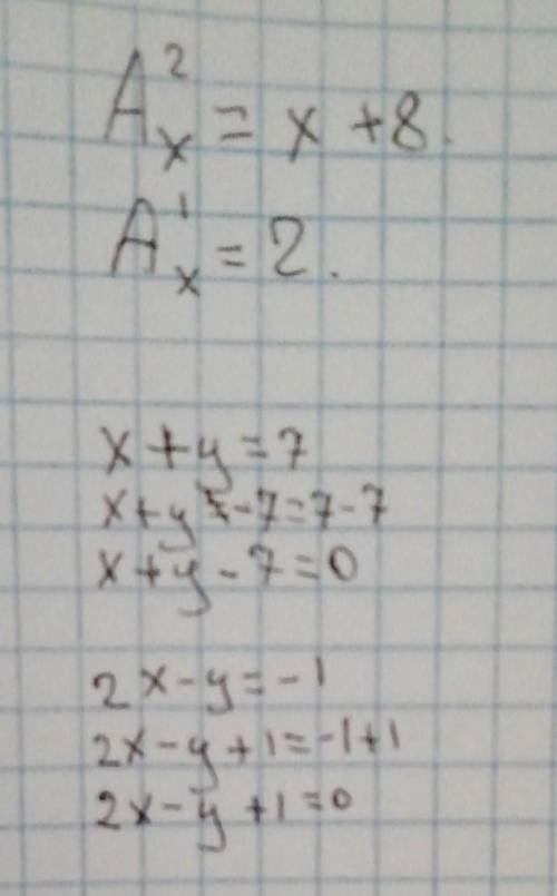 Решите систему уравнений графическим x+y=7 2x-y=-1