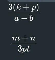 Запишите формулой частное от деления суммы чисел m и n на утроенное произведение чисел p и t​