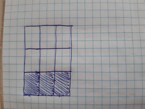 . Нарисуй 9 квадратов. Закрась одну третьюдолю всех фигур