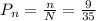 P_n = \frac {n}{N} = \frac{9}{35}