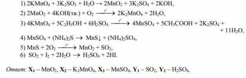 Напишите уравнения всех реакций и условия проведения реакции 4. Все вещества Х содержат марганец, вс