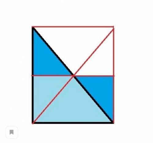 как нужно разрезать на две части прямоугольный треугольник, изображённый на рисунке, чтобы из них мо