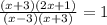 \frac{(x + 3)(2x + 1)}{(x - 3)(x + 3)} = 1