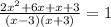 \frac{2x {}^{2} + 6x + x + 3 }{(x - 3)(x + 3)} = 1