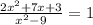 \frac{2x {}^{2} + 7x + 3 }{x {}^{2} - 9} = 1