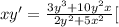 xy'=\frac{3y^3+10y^2x}{2y^2+5x^2}[