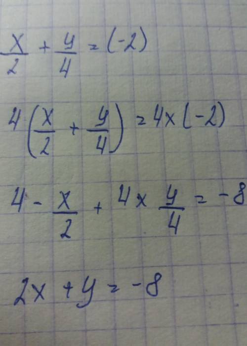Решите уравнение X/3-Y/2=4X/2+Y/4=(-2)​