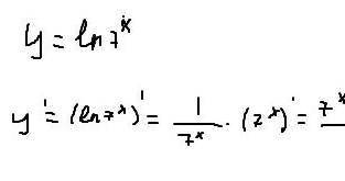 Y=ln(7x+1)² знайти похідну​