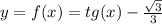 y=f(x)=tg(x)-\frac{\sqrt{3} }{3}