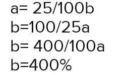 Число a-25% от числа b сколько процентов составляет b от числа a​