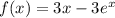 f(x)=3x-3e^{x}