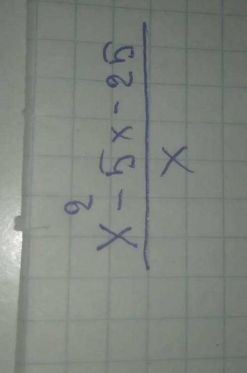 7)Укажите значение переменной, при котором алгебраическое выражение не имеетх- 25/х - 5​