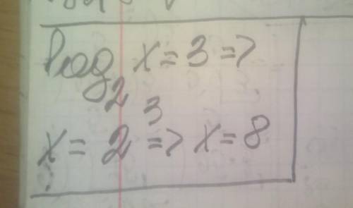 Log2 x=3 решить уравнение