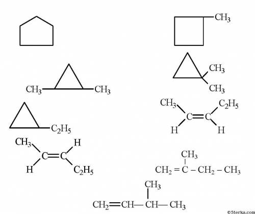 какие виды изомерии характерны для алкенов? Напишите формулы изомеров для приведенного ниже вещества