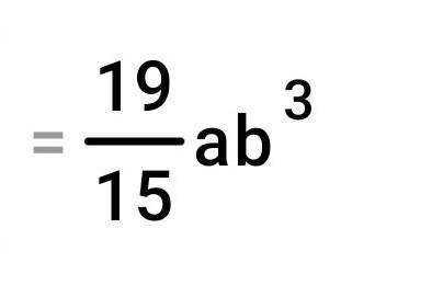 Упростите выражение 3/5ab^3 + 2/3ab^3