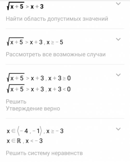 Решить неравенство: √(x+5)>x+3