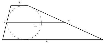 Известно, что в трапецию можно вписать окружность. Средняя линия трапеции 15 см, а одна из боковых с