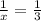 \frac{1}{x} = \frac{1}{3}