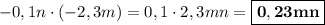 -0,1n\cdot (-2,3m) = 0,1\cdot 2,3mn = \boxed{\bf{0,23mn}}