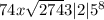 74x \sqrt{274} 3 |2| {5}^{8}