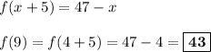 f(x+5) = 47-x\\\\f(9) = f(4+5) = 47-4 = \boxed{\bf{43}}