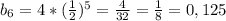 b_{6}=4 *(\frac{1}{2} )^{5}=\frac{4}{32} =\frac{1}{8} =0,125