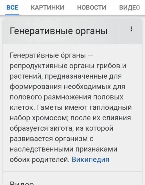 Что такое генеративный орган?