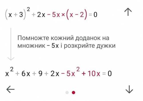 преобразуйте уравнение (х+3)²+2х=5х(х-2) к виду ах²+bx+c=0 укажите старший коэффициент,второй коэффи