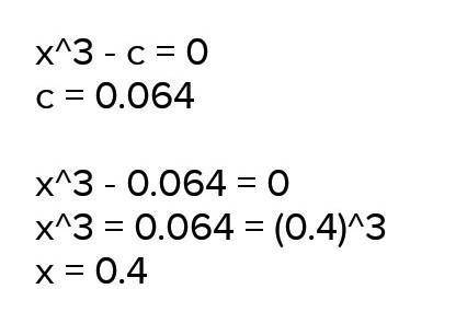 Реши систему уравнений: {x3−y=0 {y=0,064 {x=? {y=0,064