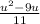 \frac{u^2-9u}{11}