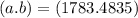 (a.b) = (1783.4835)