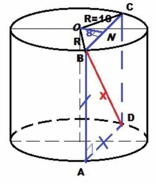 N1 а) Радиус основания цилиндра равен 2,6см, а образующая - 4,8 см. На каком расстоянии от оси цилин