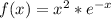 f(x)=x^{2}*e^{-x}